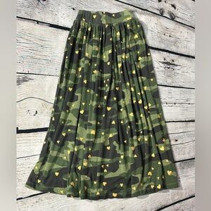 Carter's Camouflage Skirt with Gold Hearts